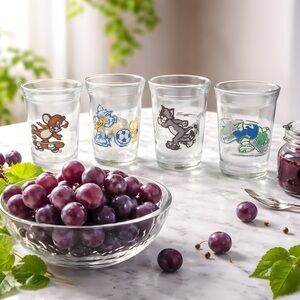 Vintage Welch’s Jelly Tom & Jerry Set of 4 Glassware